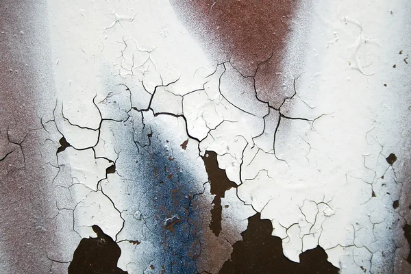 Fragmento de una vieja pared con una pintura bañada —  Fotos de Stock