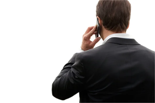 Cropped view of Businessman holding the phone — Stock Photo, Image