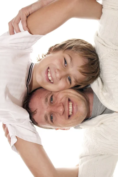 Šťastná rodina. otec a syn — Stock fotografie