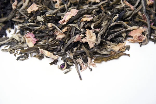 Крупним планом китайські срібні голки волосся вниз Білий чай. Текстура b — стокове фото