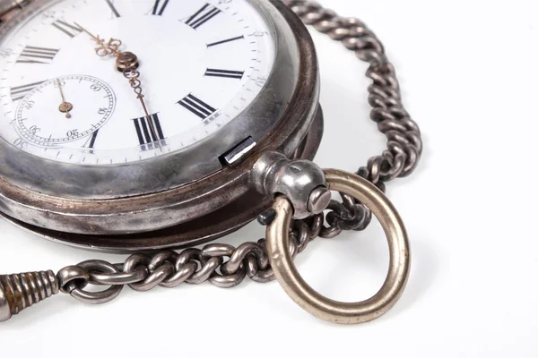 Карманные часы с цепью — стоковое фото