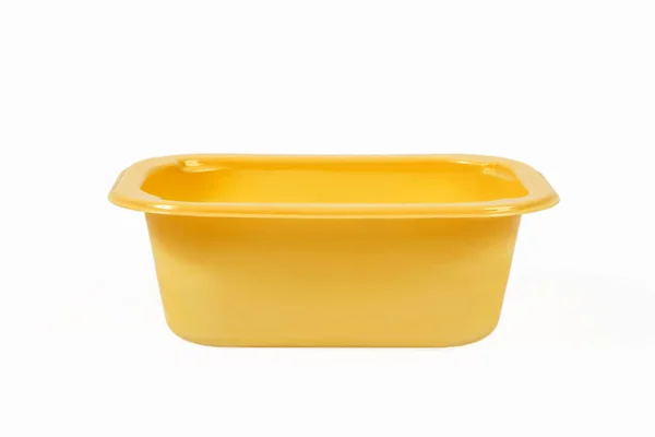 Yellow Food Tray on White Background — Stock Photo, Image