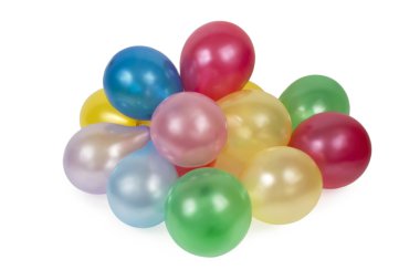 beyaz izole renk balonlar