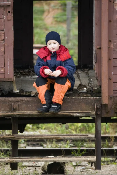 Gerusalemme si siede nella macchina del vecchio treno — Foto Stock