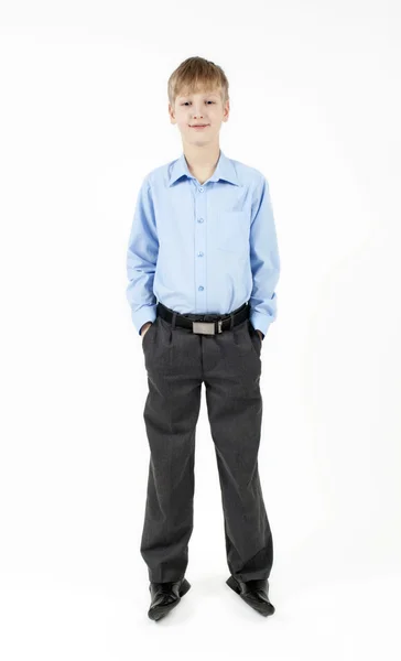 Boy in shirt and trousers — Stock Photo, Image