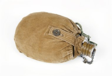 Old military flask clipart
