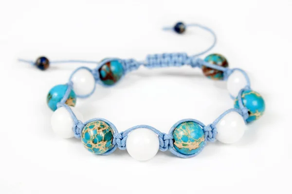 Bracciale shamballa blu — Foto Stock