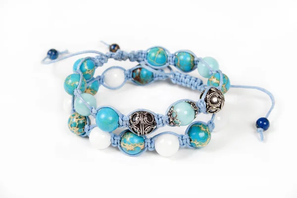 Bracciale shamballa blu — Foto Stock