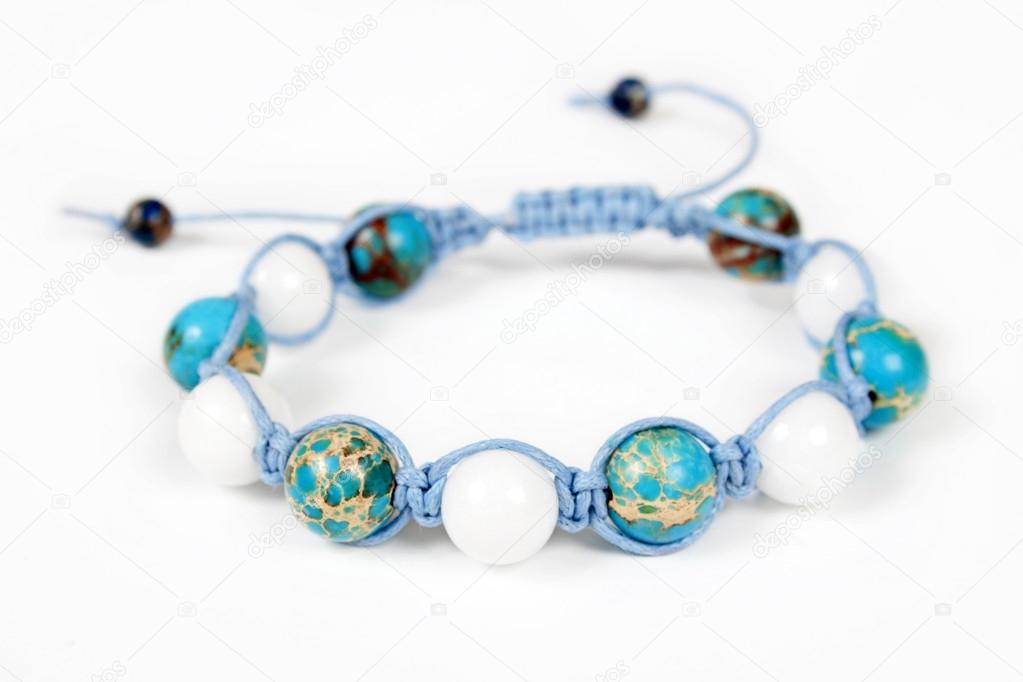 Blue bracelet shamballa