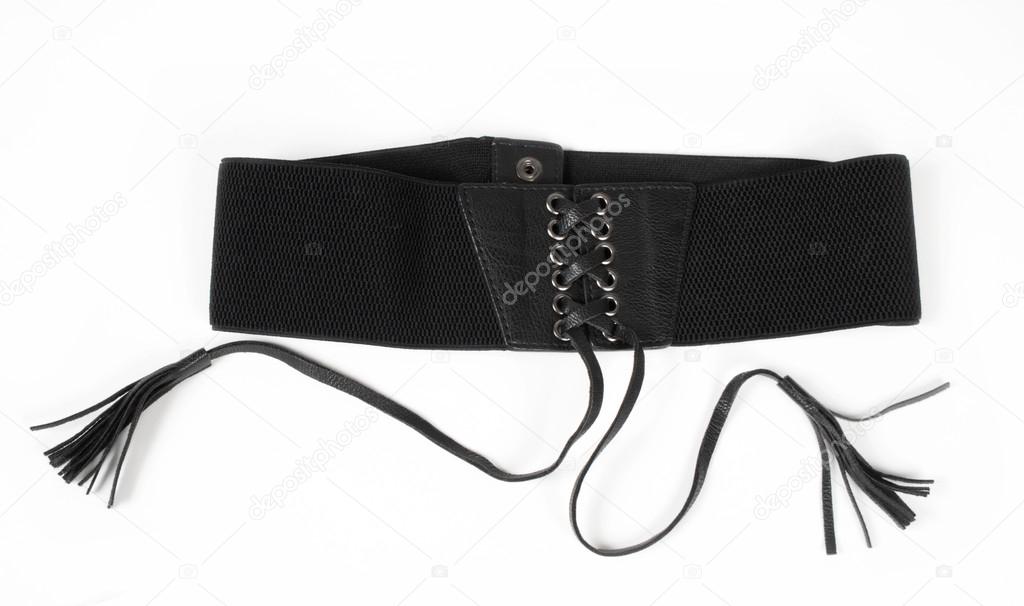 Female leather belt corset