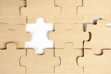 ahşap puzzle parçalarını yakın çekim
