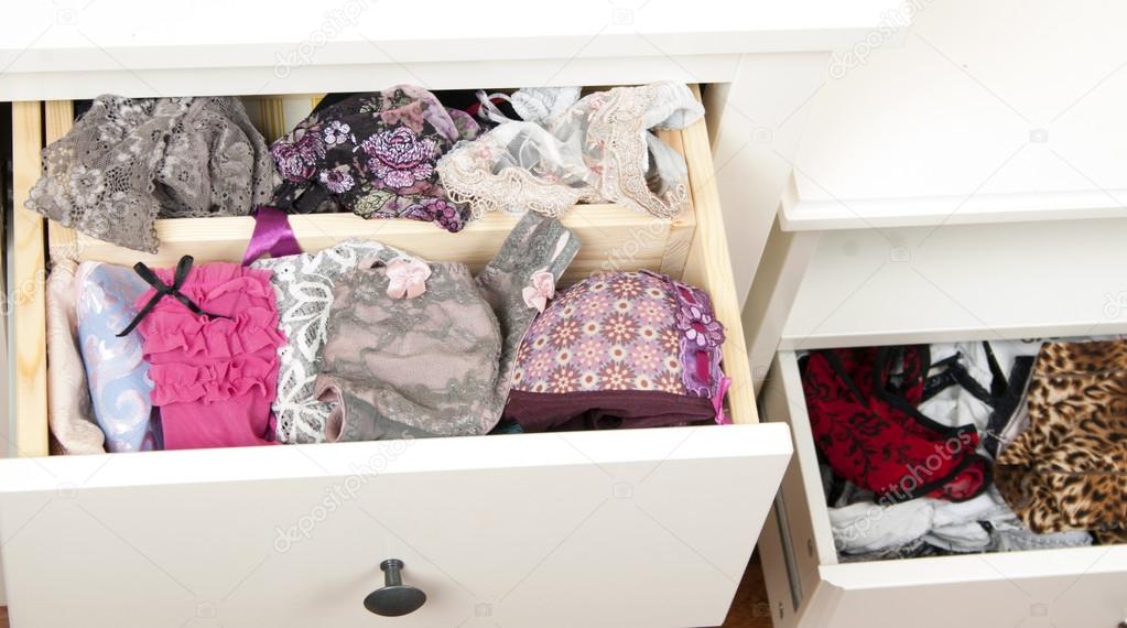 Drawers filled with sexy lace lingerie