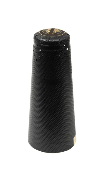 Black clear capsule for a champagne bottle — Stock Photo, Image