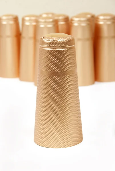 Capsule transparente pour bouteille de champagne — Photo