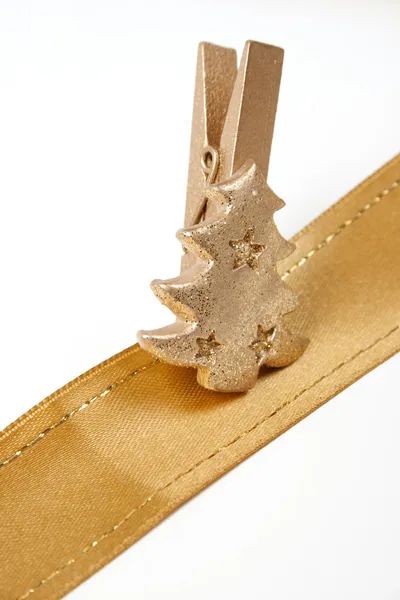 Christmas gold decoration — Stock Photo, Image