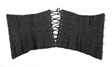 bir bağlama ile deri korse