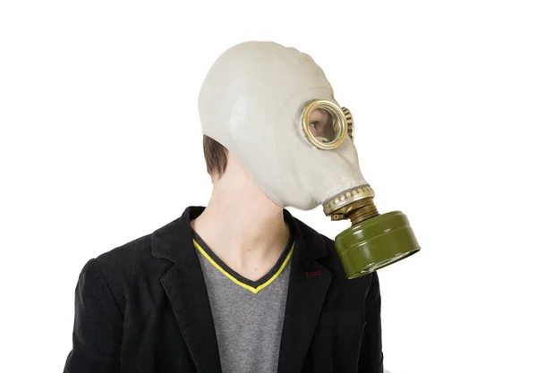 Guy in gas mask — Stock Photo, Image