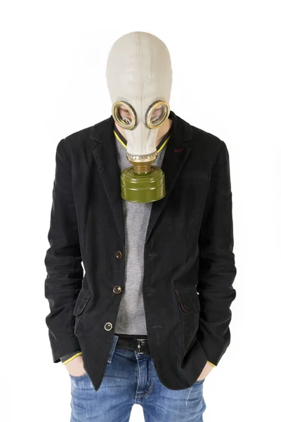 Un tipo con una máscara de gas —  Fotos de Stock