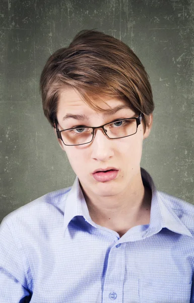 Teen in glasses. — Stock Photo, Image