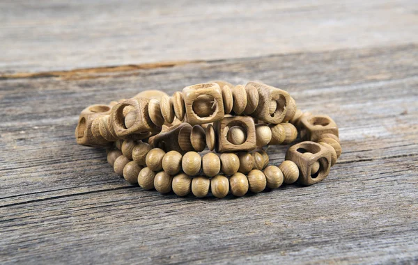 Wooden bracelets — Stock Photo, Image