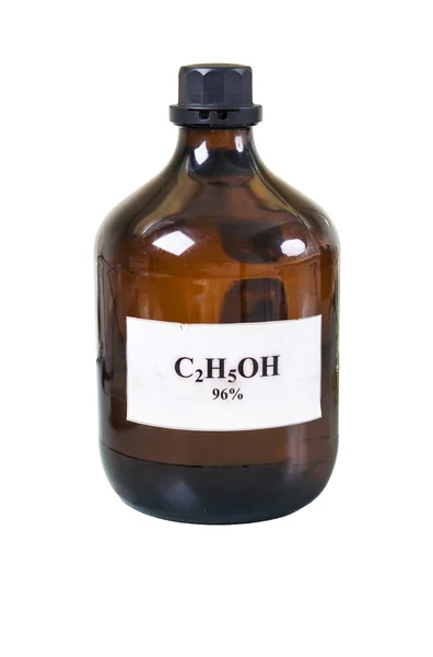 Bottle with alcohol formula. — Stock Photo, Image
