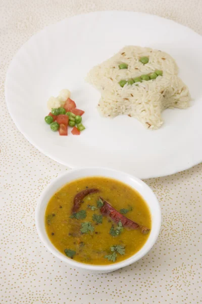 Sambar with Rice — Stock Photo, Image