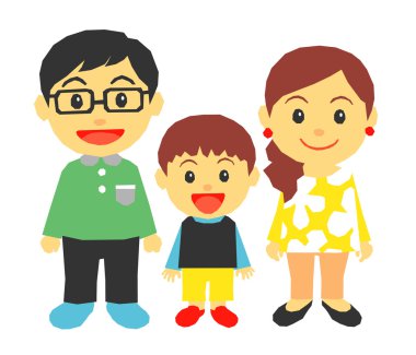 Baba, anne ve oğlu