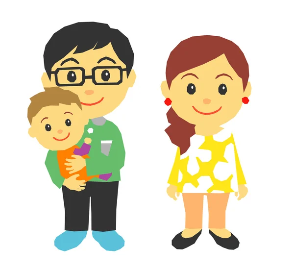 Parents and baby — Stock Vector