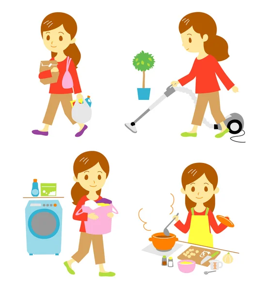 Housework — Stock Vector