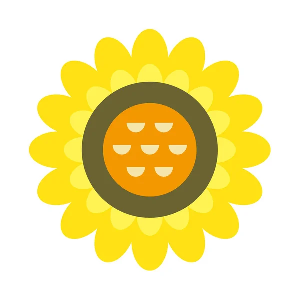 向日葵 简单设计图标 — 图库照片