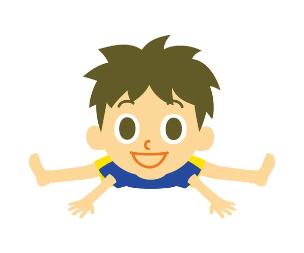 Boy Stretching Legs Illustration — Stock Photo, Image