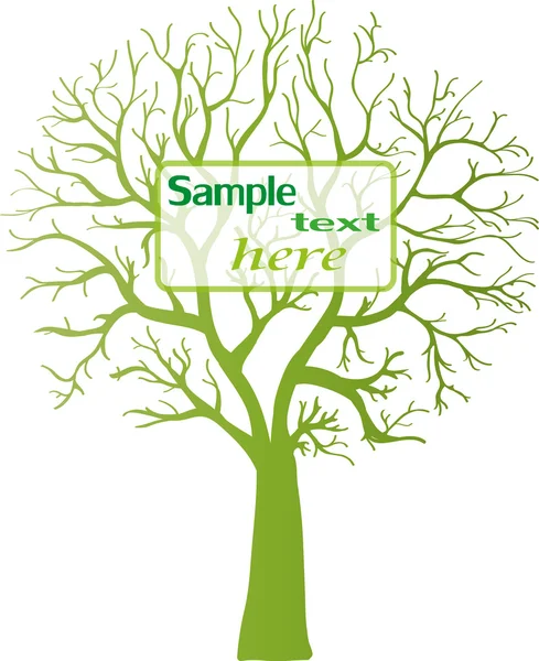 Vector green tree — Stock Vector