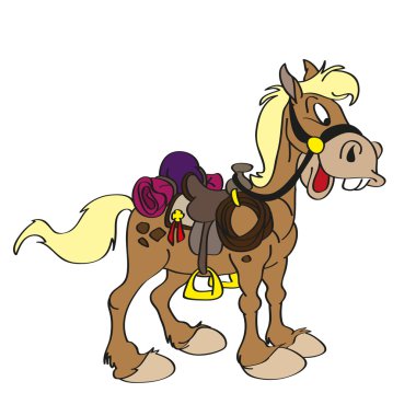 Cartoon horse clipart
