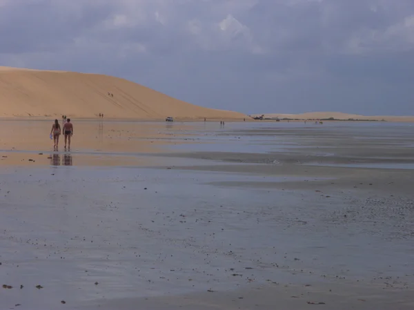 Pôr do sol na praia de Jericoacoara — Fotografia de Stock