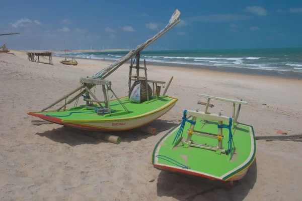 Rafts sur la plage de Canoa Quebrada — Photo