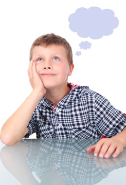 Young boy thinking