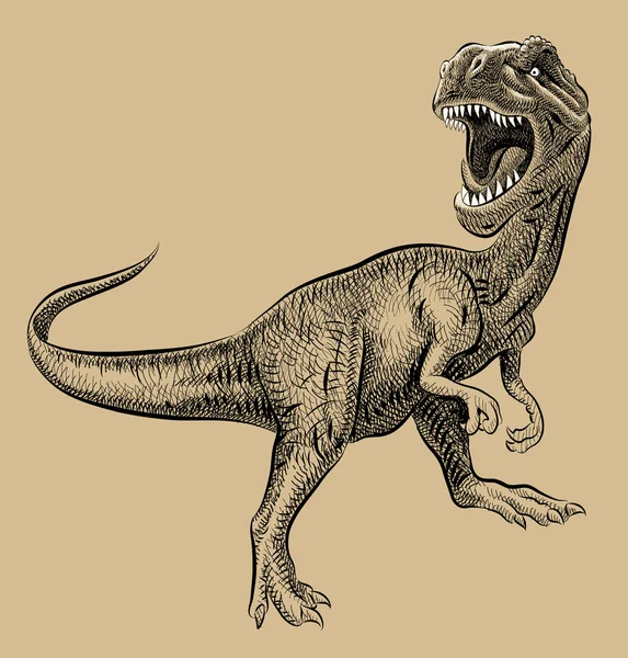 Dinosaur tekening vector — Stockvector