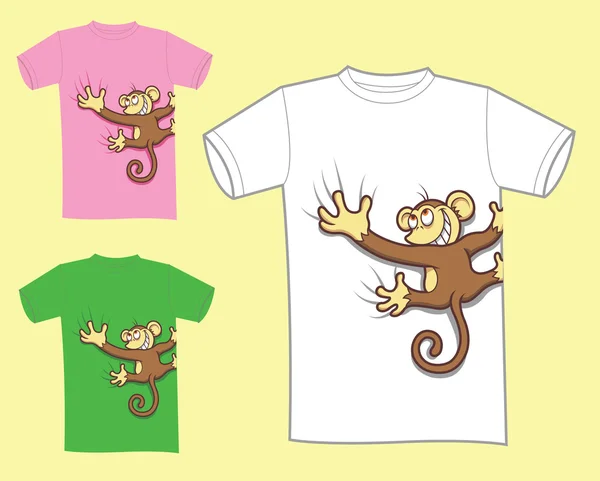 maymun t-shirt tasarım vektör