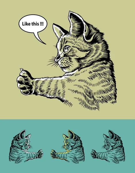 Иллюстрация кошки — стоковый вектор