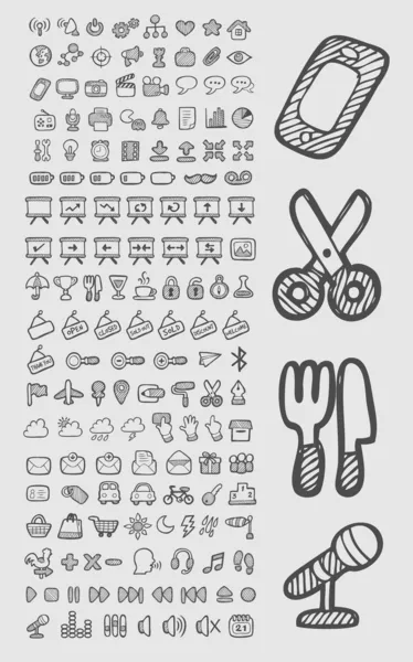 Useful Icons Sketch — Stock Vector