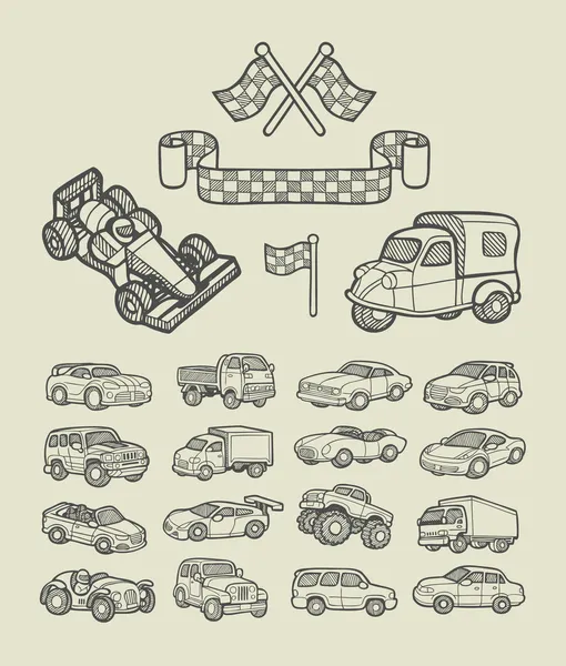 Szkic ikony samochodu — Wektor stockowy