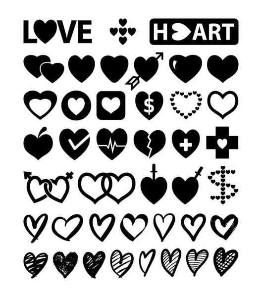 Illustration Symbole Amour Coeur Bon Usage Pour Symbole Signe Logo — Image vectorielle