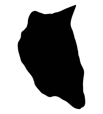 Henderson adası pitcairn haritası siluet bölgesi, bölge, siyah şekil çizimi. İşaret, sembol, simge, logo, maskot veya istediğiniz herhangi bir tasarım için iyi bir kullanım.