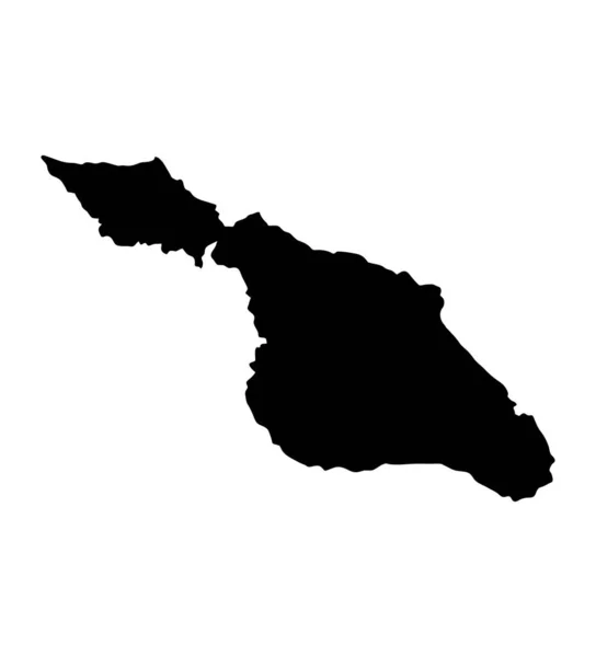 Santa Catalina Νησί Χάρτη Σιλουέτα Περιοχή Έδαφος Μαύρο Σχήμα Εικονογράφηση — Διανυσματικό Αρχείο