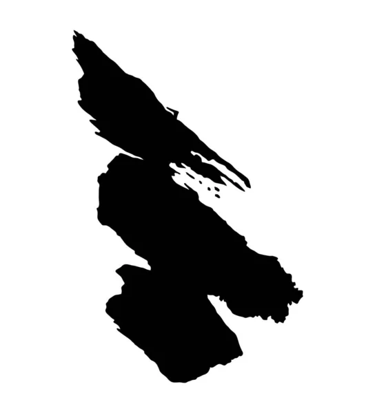 Salt Spring Island British Columbia Kaart Silhouet Regio Grondgebied Zwarte — Stockvector