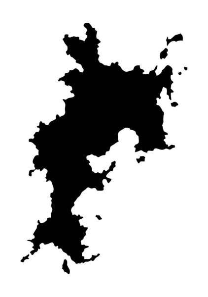 Komodo Isla Mapsilhouette Indonesia — Vector de stock