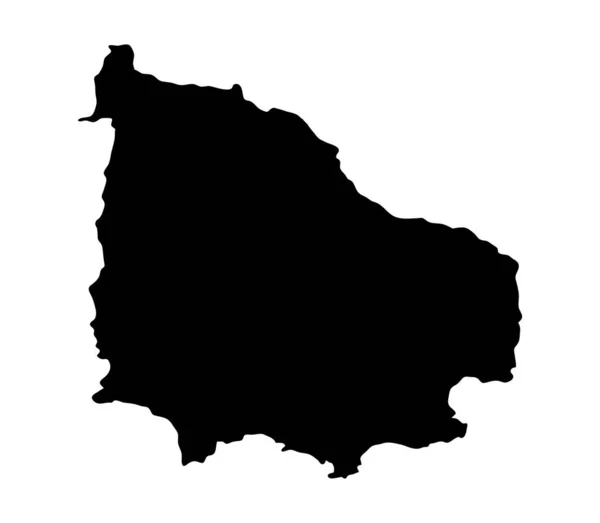 Norfolk Île Carte Silhouette Région Territoire Illustration Style Forme Noire — Image vectorielle