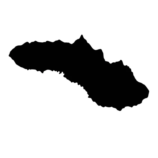 Sumba Isla Mapa Silueta Región Territorio Negro Forma Estilo Ilustración — Vector de stock