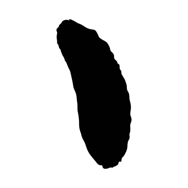 Howland Island Map Silhouette Region Territory Black Shape Style Illustration — Stock Vector
