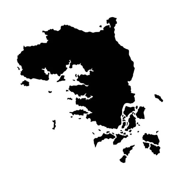 Bintan Νησί Χάρτη Σιλουέτα Περιοχή Έδαφος Μαύρο Σχήμα Εικονογράφηση Στυλ — Διανυσματικό Αρχείο